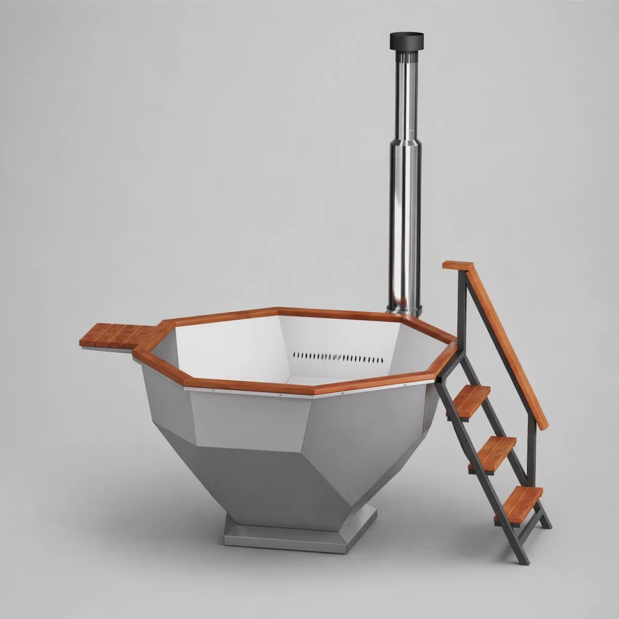 Customer review photo for Wood-Fired Hot Tub Diamond 190, for 1-6 People