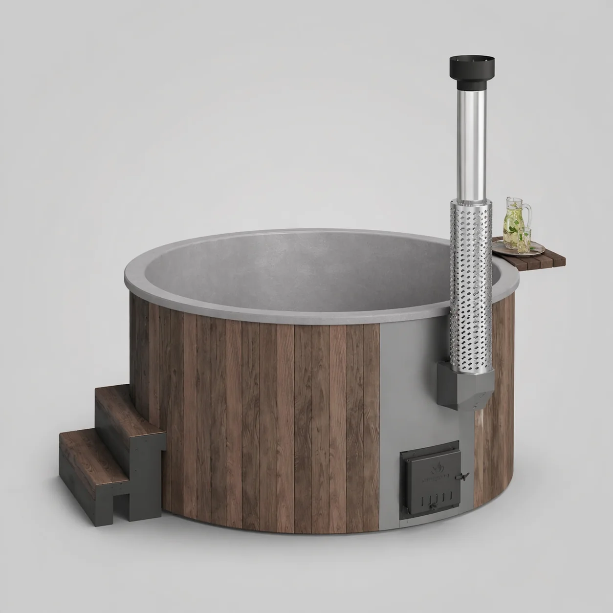 Customer review photo for Wood-Fired Soaking Tub Furako 200PBG, for 4-6 People