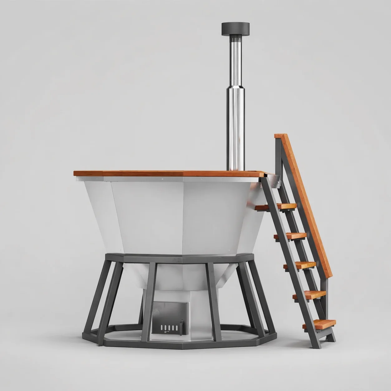 Customer review photo for Wood-Fired Hot Tub Comfort 190, for 1-6 People