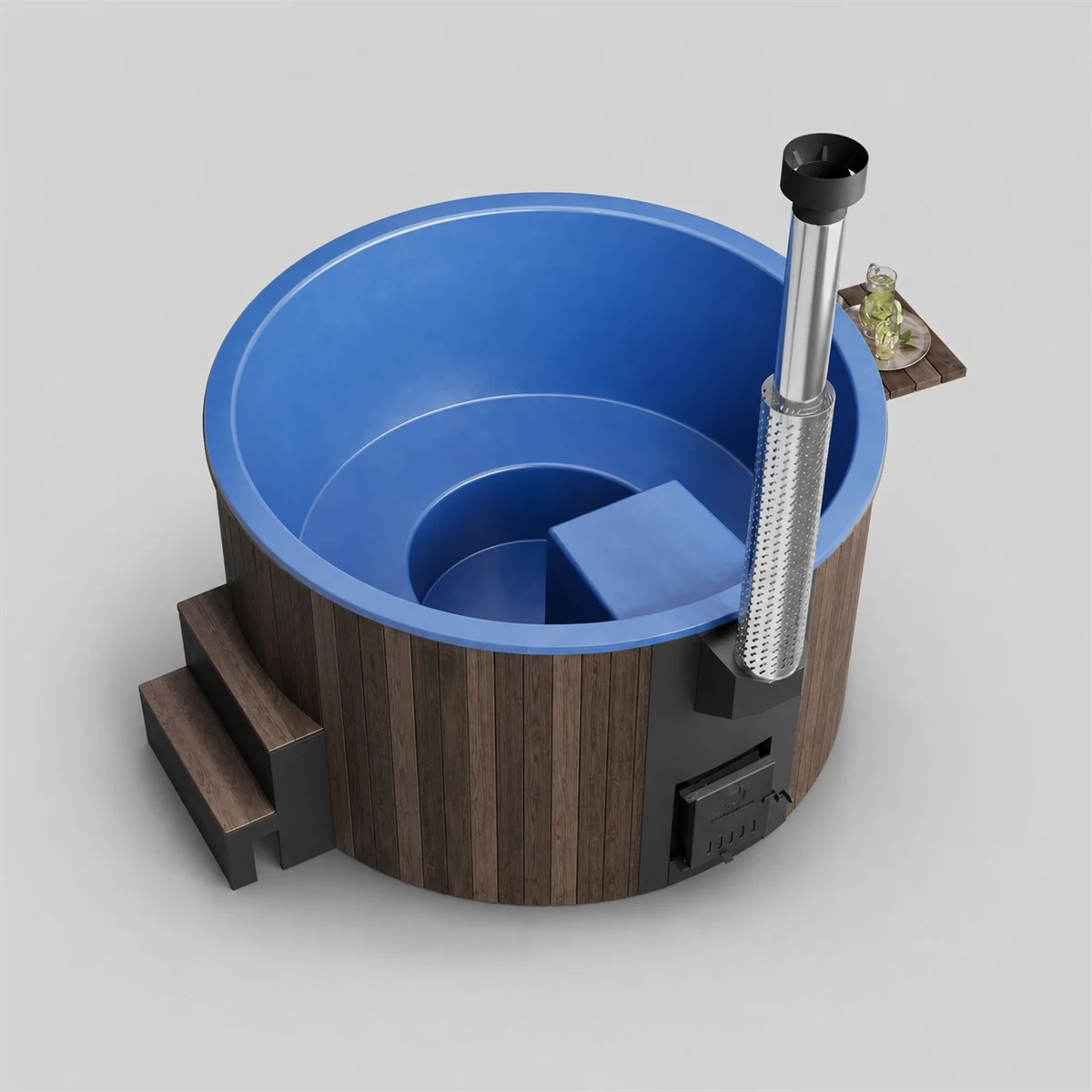 Wood-Fired Soaking Tub Furako 200PBG, for 4-6 People