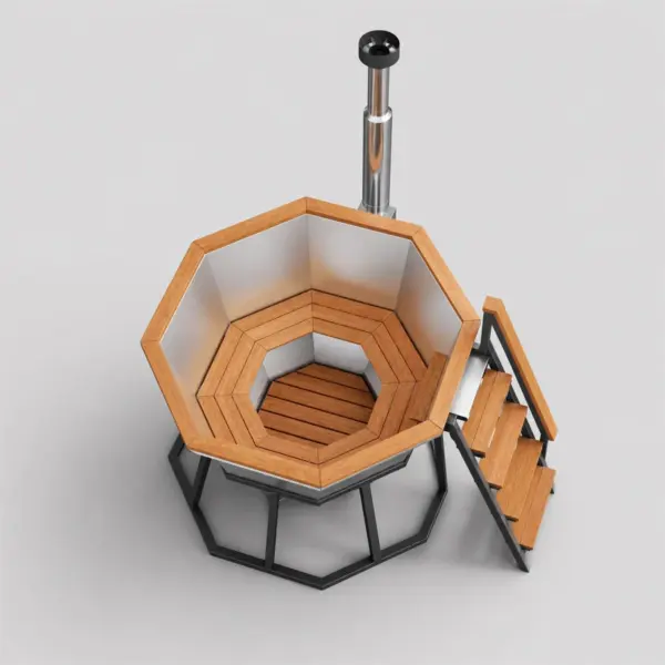 Wood-Fired Hot Tub Comfort 170, for 2-4 People
