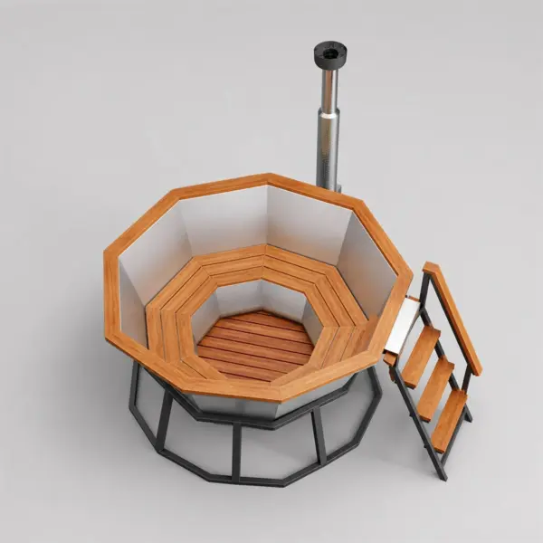 Wood-Fired Hot Tub Comfort 190, for 4-6 People