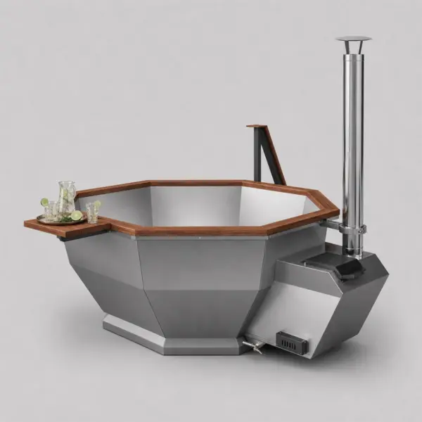Wood-Fired Hot Tub Diamond 190, for 4-6 People