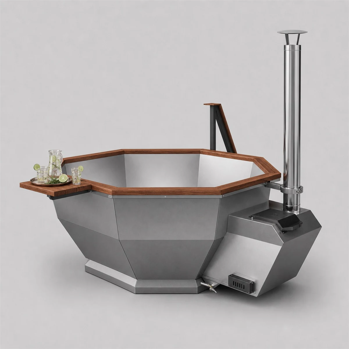 Wood-Fired Hot Tub Diamond 190, for 4-6 People