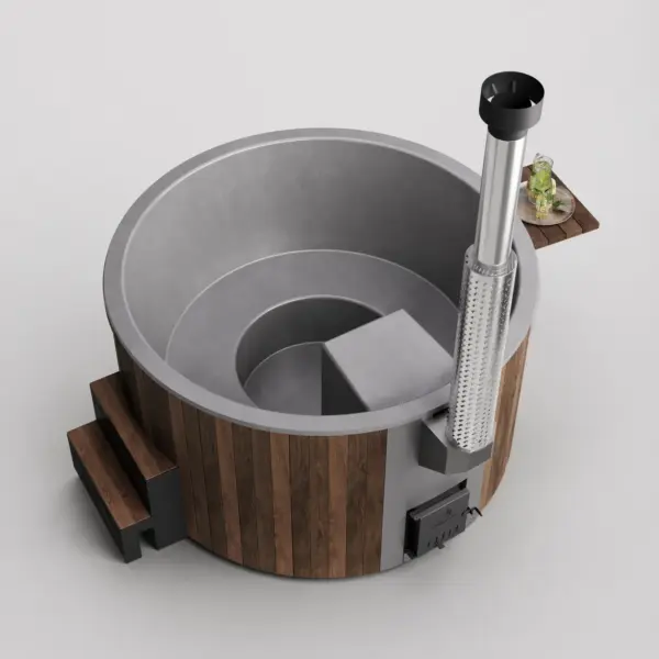 Wood-Fired Soaking Tub Furako 200PBG, for 4-6 People