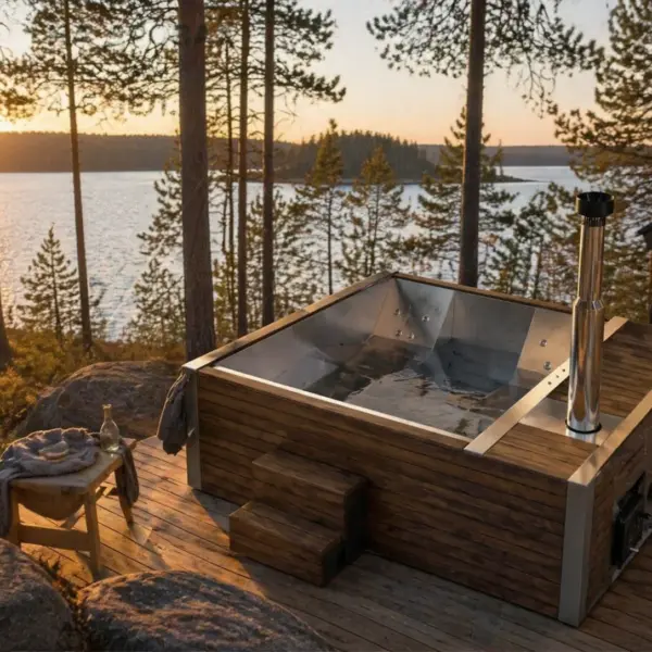 Wood-Fired Soaking Tub Elite 320, for 4-6 People gallery thumbnail