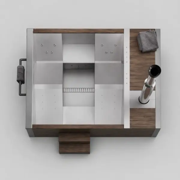 Wood-Fired Soaking Tub Elite 320, for 4-6 People