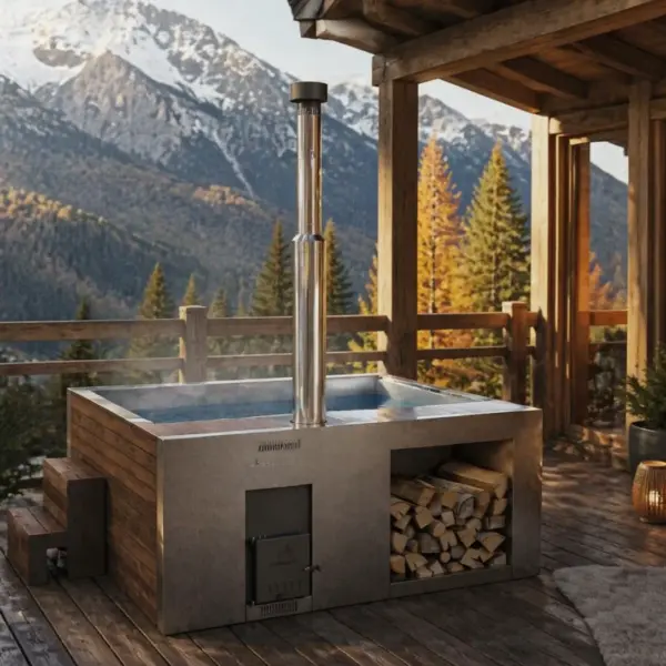 Wood-Fired Soaking Tub Elite 200B, for 4-6 People gallery thumbnail