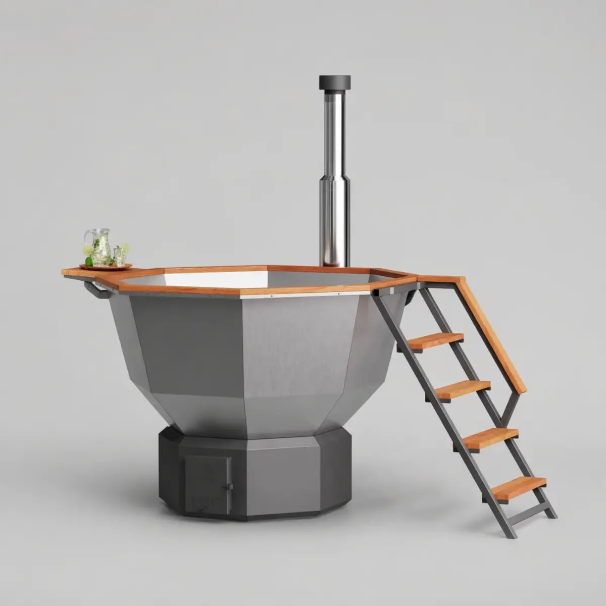 Wood-Fired Hot Tub Comfort 190 ECO, for 1-6 People