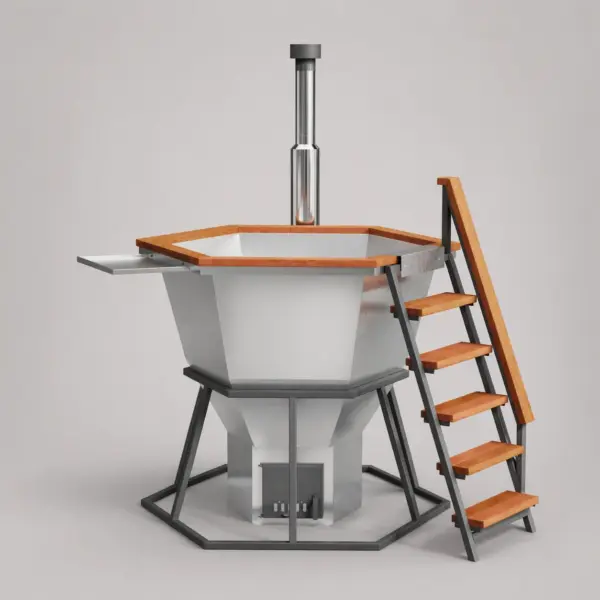 Wood-Fired Hot Tub Comfort 170, for 1-4 People