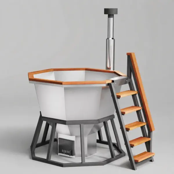 Wood-Fired Hot Tub Comfort 190, for 1-6 People