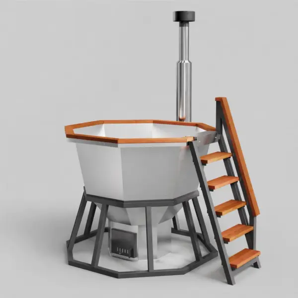 Wood-Fired Hot Tub Comfort 190, for 1-6 People