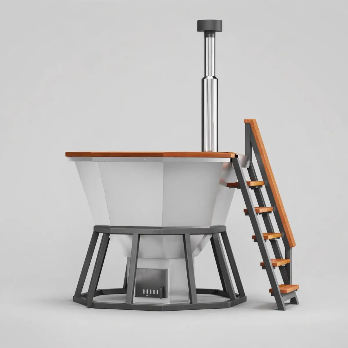 Wood-Fired Hot Tub Comfort 190, for 1-6 People