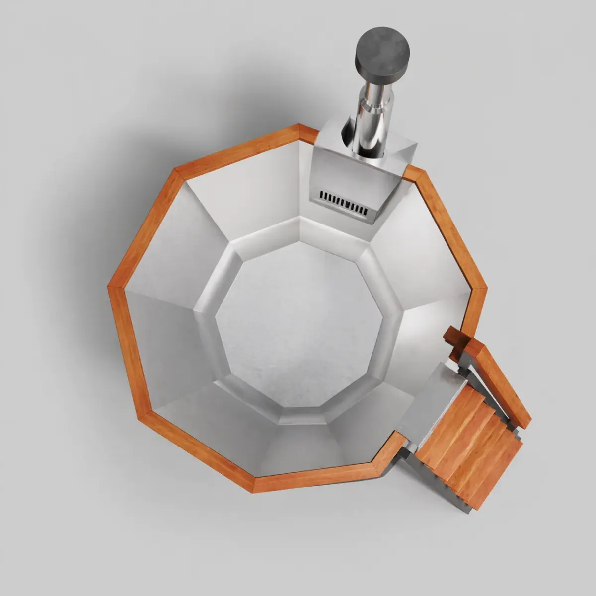 Wood-Fired Hot Tub Comfort 190, for 1-6 People