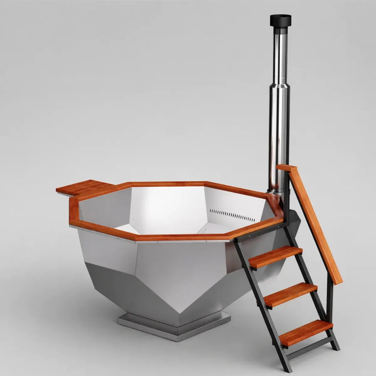 Wood-Fired Hot Tub Diamond 190, for 1-6 People