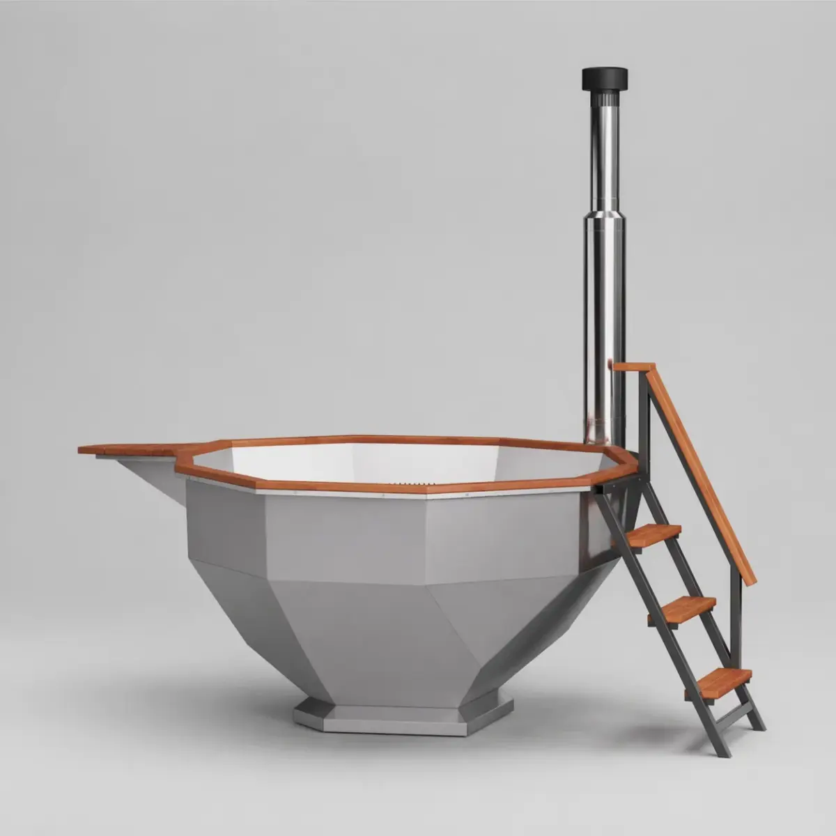 Wood-Fired Hot Tub Diamond 190, for 1-6 People