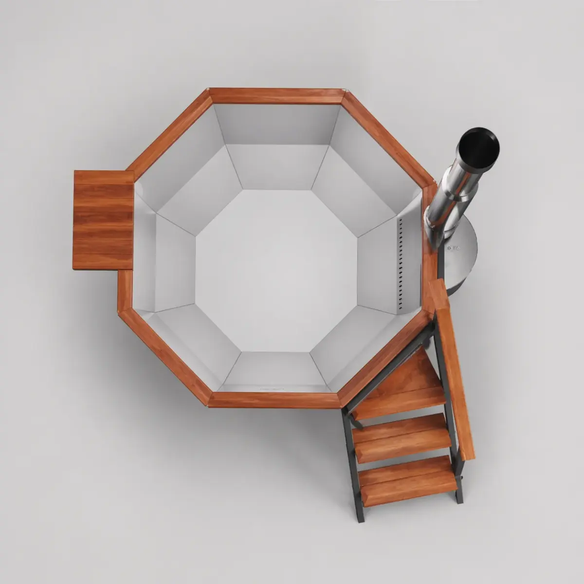 Wood-Fired Hot Tub Diamond 190, for 1-6 People