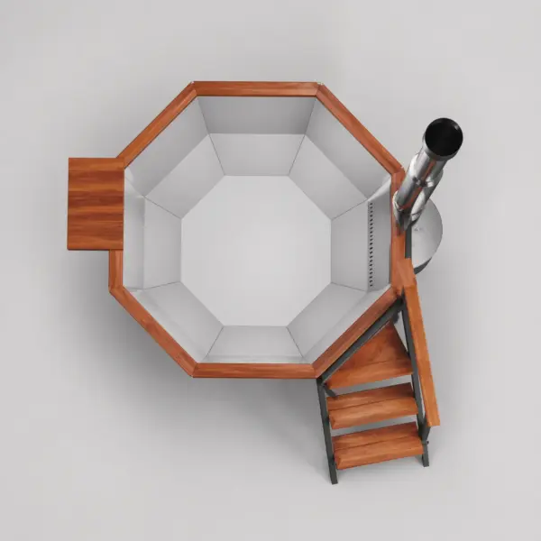 Wood-Fired Hot Tub Diamond 190, for 1-6 People